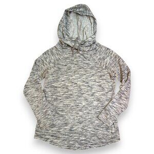 Mossimo Heather Gray Cowl Neck Pullover Hooded Sweatshirt Tunic Pockets Casual M